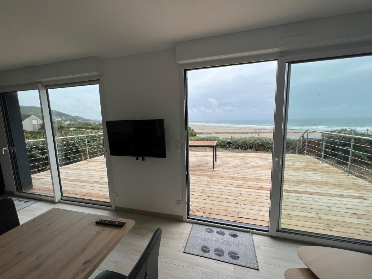 Villa Le Bruit Des Vagues Les Pieux Exterior foto